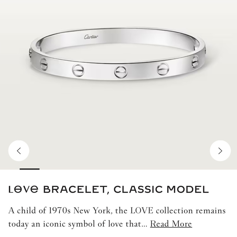 Cartier Love Bracelet - 18K white Gold